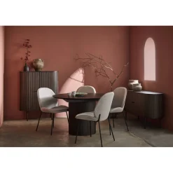 Scarlett matbord 120-165x120 cm - Brunlackad ek