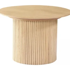 Scarlett soffbord Ø60 cm - Vitpigmenterad ek