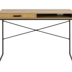 Seaford skrivbord 110 cm - Ek/svart + Textilrengöring för möbler