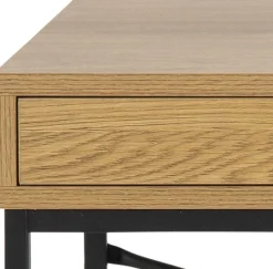 Seaford skrivbord 110 cm - Ek/svart + Textilrengöring för möbler