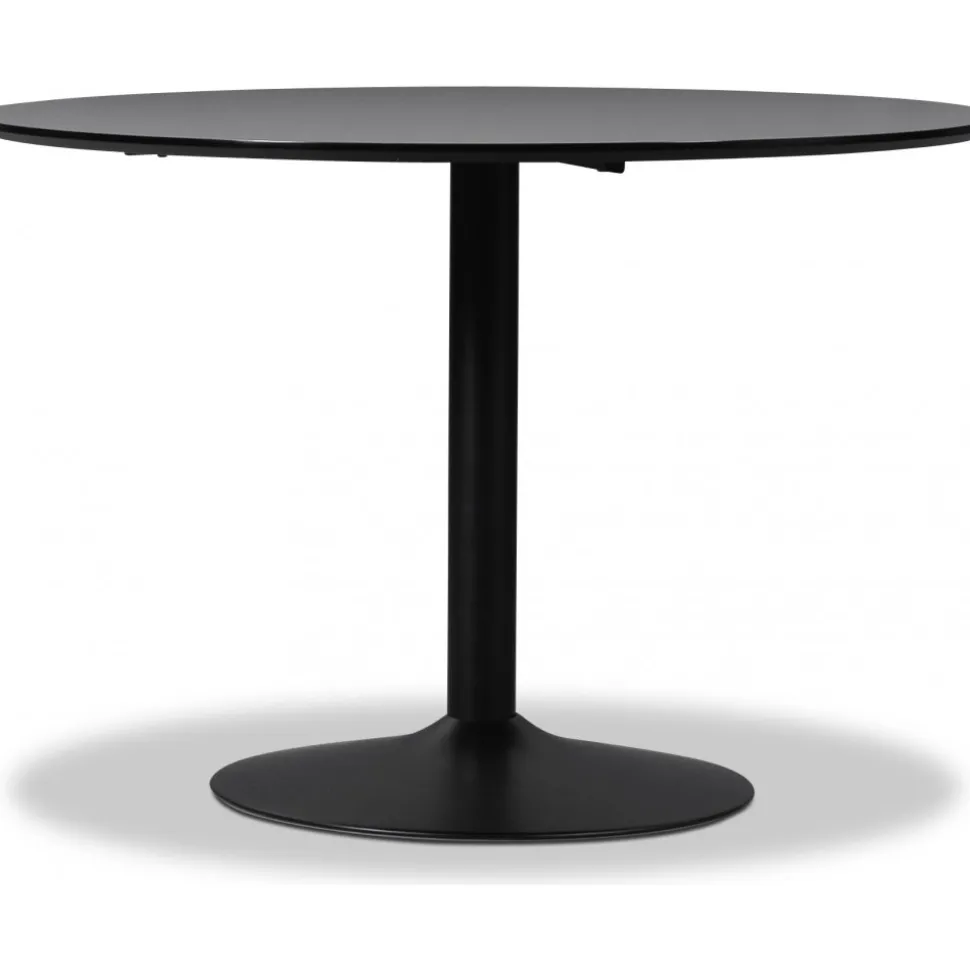 Seat matbord högtryckslaminat ø110 cm - Svart + Möbeltassar