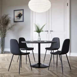 Seat matgrupp, matbord med 4 st Carisma matstolar - Svart + 3.00 x Möbeltassar