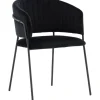 Selma matstol - Svart sammet