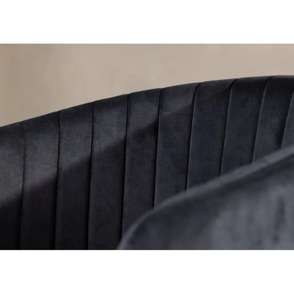 Selma matstol - Svart sammet