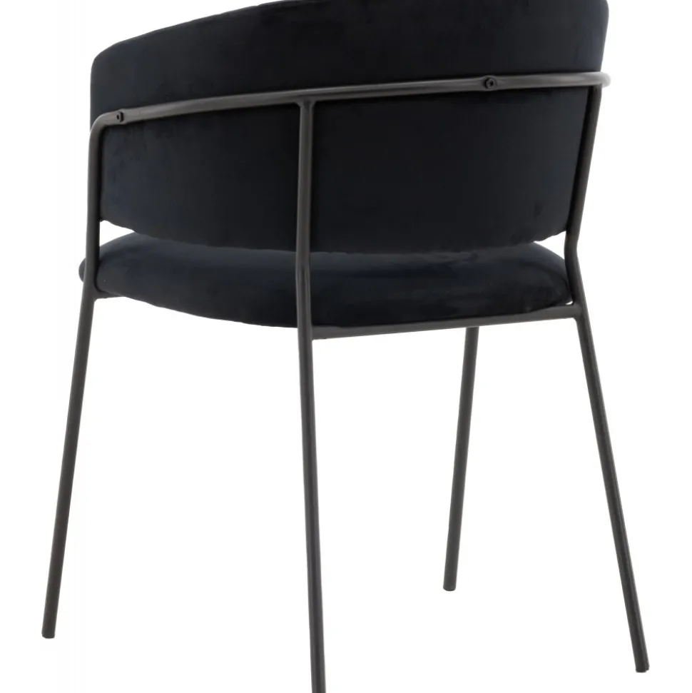Selma matstol - Svart sammet