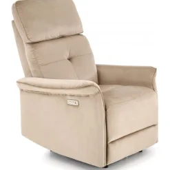 Semir elektrisk reclinerfåtölj med USB - beige sammet
