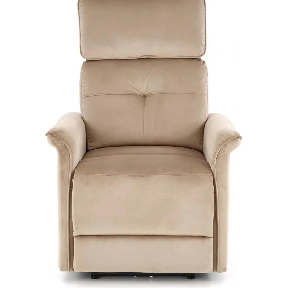 Semir elektrisk reclinerfåtölj med USB - beige sammet