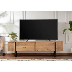 Serenity TV-bänk - Furu/svart
