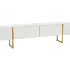 Serenity TV-bänk - Vit/guld