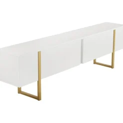 Serenity TV-bänk - Vit/guld