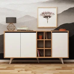 Seria skänk - Ek/vit