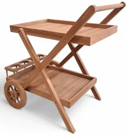 Serveringsvagn i teak - Saltö + Textilskydd för utemöbler