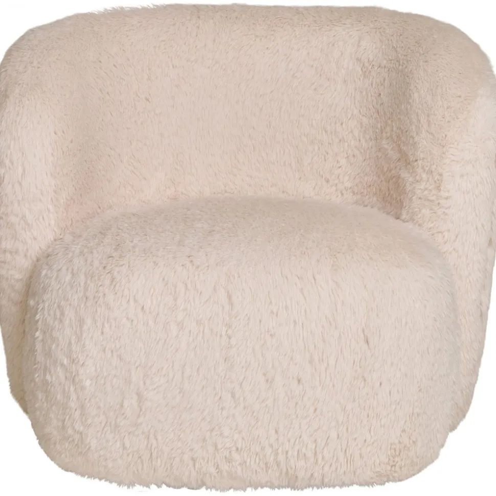 Setubal fåtölj - Offwhite fuskpäls