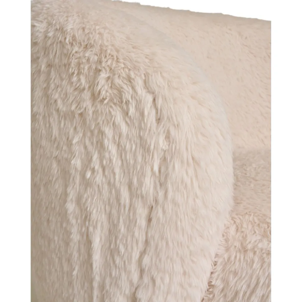 Setubal fåtölj - Offwhite fuskpäls