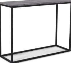 Shanghai konsolbord 110 x 30 cm - Cementimitation / Svart + Möbeltassar