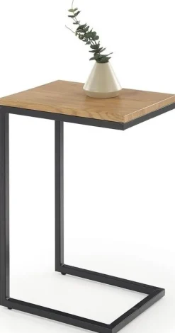 Sidobord 40 x 30 x 60 cm - Ek/svart + Fläckborttagare för möbler