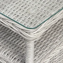 Sidobord 48x48x45 cm grå konstrotting - Tor + Rengöringsmedel för utemöbler