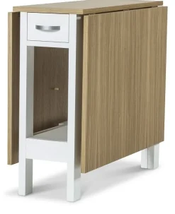 Signum matgrupp Slagbord vit/ek med 4 st svarta Dalsland pinnstolar