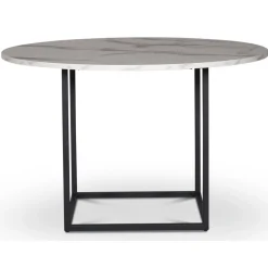 Sintorp runt matbord Ø115 cm - Vit marmor (Exklusivt laminat)