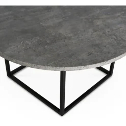 Sintorp runt soffbord Ø90 cm - Betong (Exklusivt laminat) + Möbeltassar