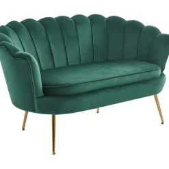 2-sits soffa grön/mässing - Kingsley