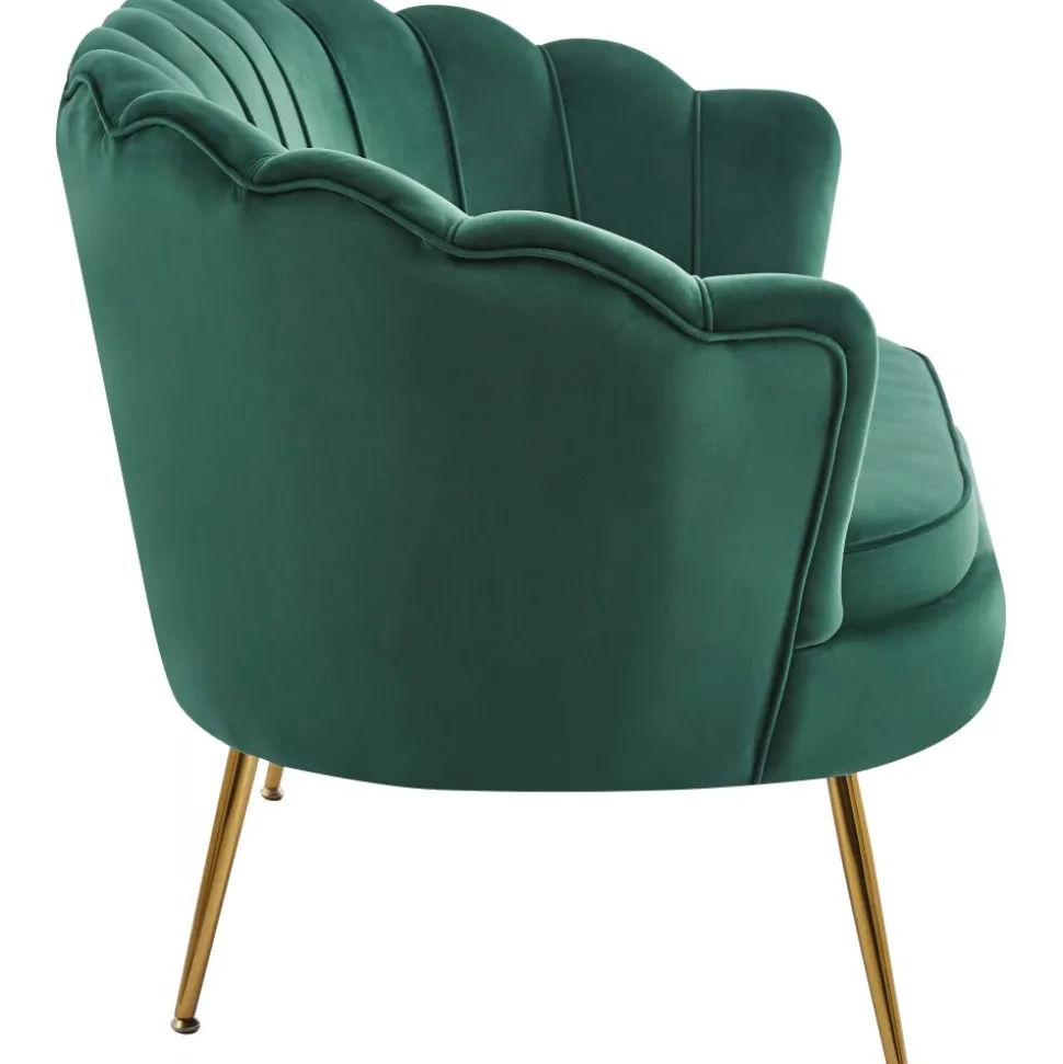 2-sits soffa grön/mässing - Kingsley