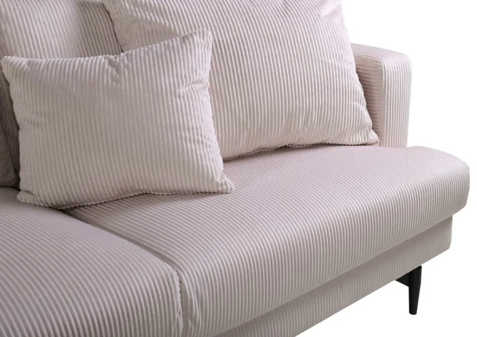 3-sits soffa i beige manchester - Hedlunda + Textilrengöring för möbler