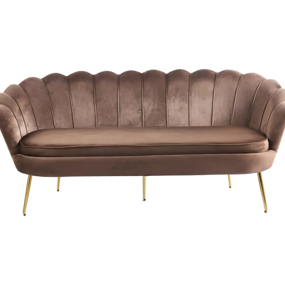 3-sits soffa i brun sammet - Kingsley + Fläckborttagare för möbler