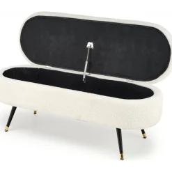 Sittbänk med förvaring offwhite 120 cm bred