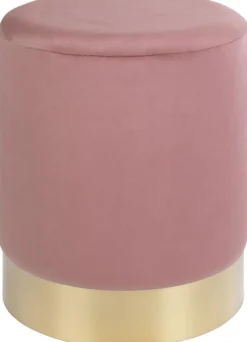 Sittpuff - Rosa/mässing + Textilrengöring för möbler