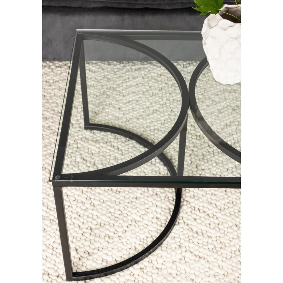 Skanör soffbord 140 x 70 cm - Svart