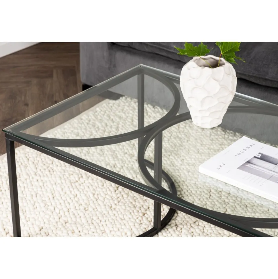 Skanör soffbord 140 x 70 cm - Svart