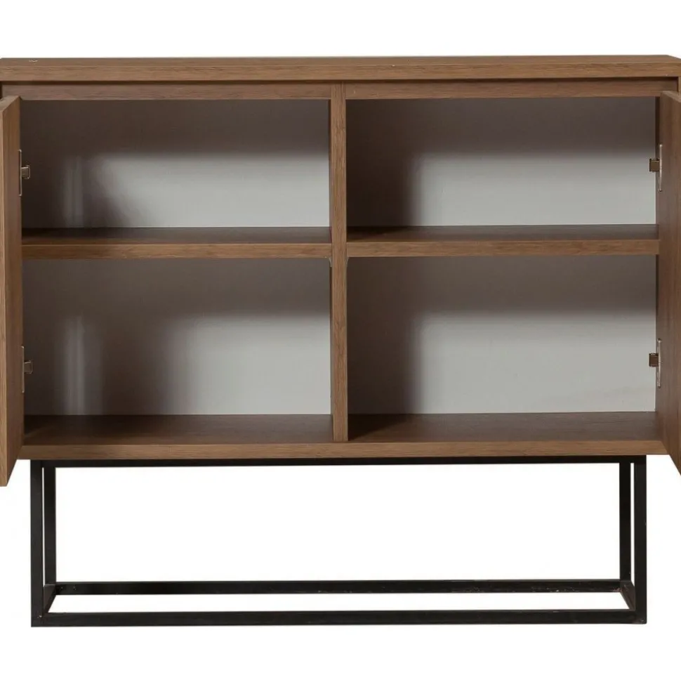 Skänk i valnöt 90 cm bred + Möbeltassar