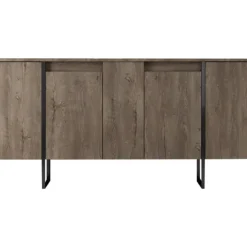 Skänk Lux i Valnöt/Svart - 160 cm