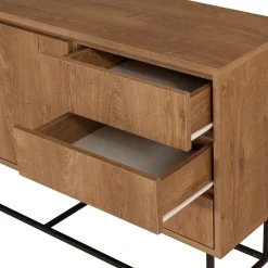 Skänk Ruba i valnöt - 140 cm + Textilrengöring för möbler