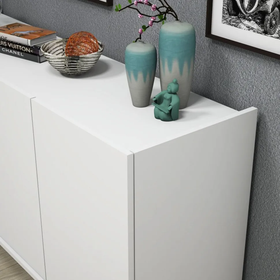 Skänk vit 180 cm - Elegant