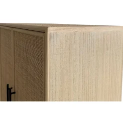 Skåp i rotting med svarta handtag - React + Möbeltassar