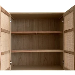 Skåp i trä och natur / rotting - React + Fläckborttagare för möbler