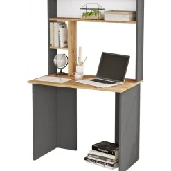 Skrivbord 90 cm brett - Furu/antracit