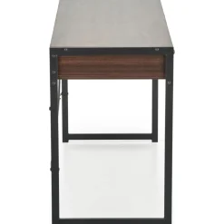 Skrivbord med lådor valnöt 123 cm bred