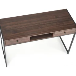 Skrivbord med lådor valnöt 123 cm bred