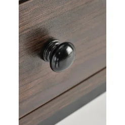 Skrivbord med lådor valnöt 123 cm bred + Möbeltassar