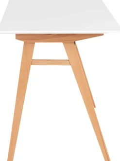 Skrivbord 120x60 cm - Vit/natur