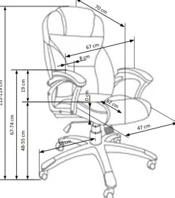 Skrivbordsstol Brooke i svart konstläder