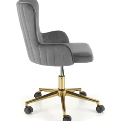 Skrivbordsstol grå sammet