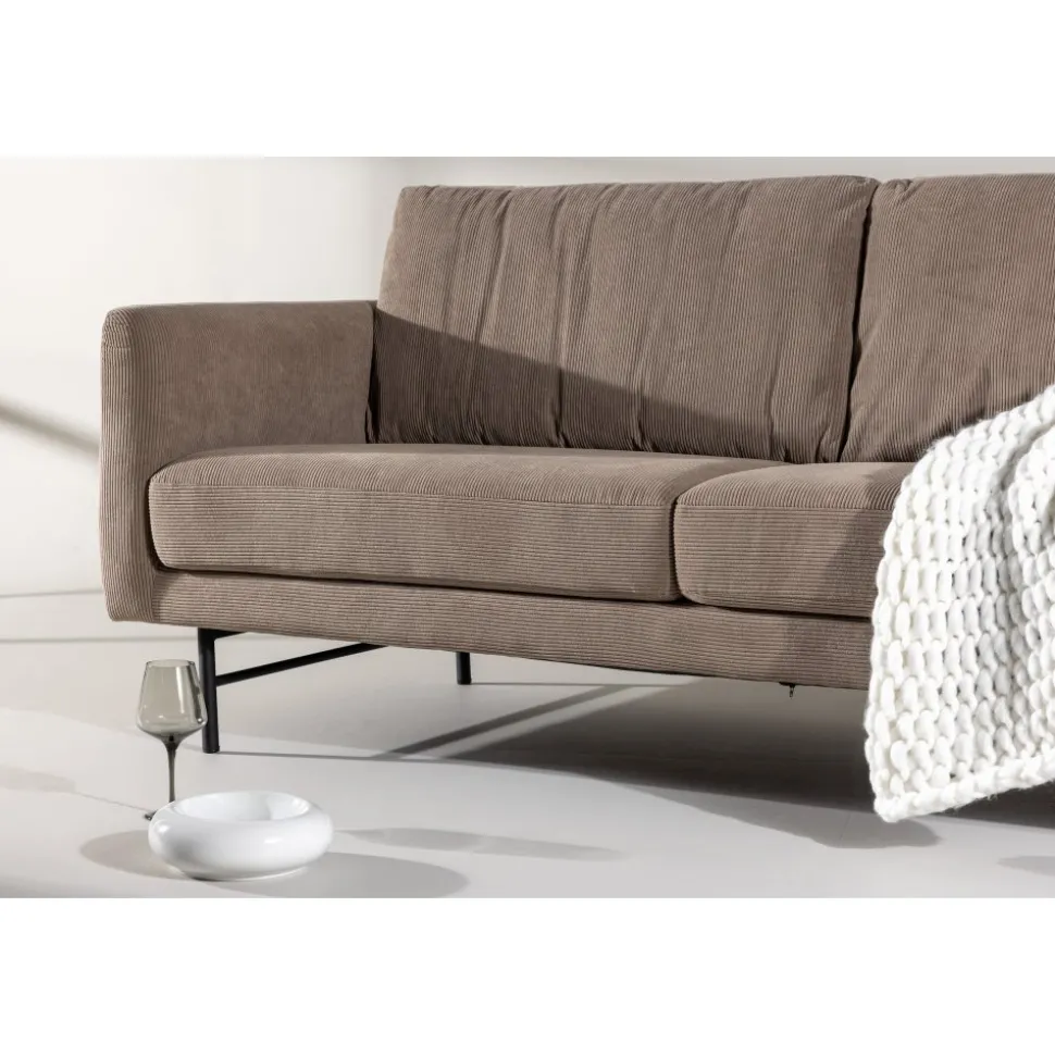 Sky 3-sits soffa - Svart/brun