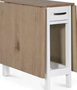 Slagbord vit/ek 30/90/150x80 cm - Fårö + Fläckborttagare för möbler