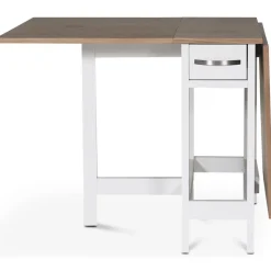 Slagbord vit/ek 30/90/150x80 cm - Fårö + Fläckborttagare för möbler