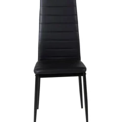 Slim matstol i svart PU