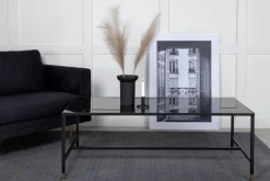 Slope soffbord 130x60 cm - Svart/mässing